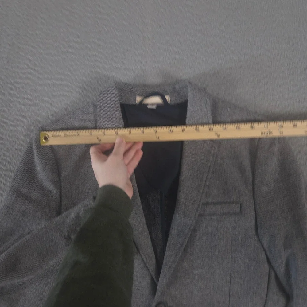 Goodfellow & Co Blazer Mens S Gray Cotton Blend Textured Surgeons Cuff Jacket